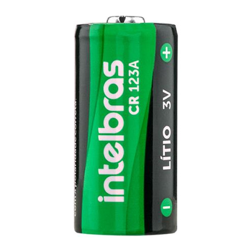 Bateria 3v Cr123a Pilha Não Recarregável De Lítio Intelbras