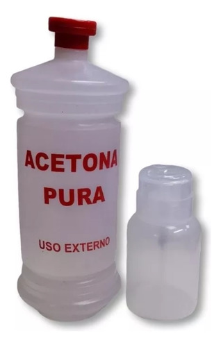 Acetona Removedor Esmalte 1000ml + Vaso Dispensador Pompa
