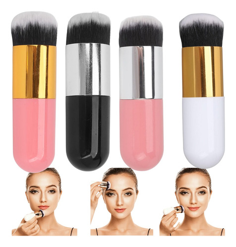 Brocha Kabuki La Mejor Maquillaje Mineral Compacto Suave