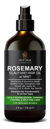 Infina Essentials Rosemary Butch & Hair Oil Para Cabello Y C