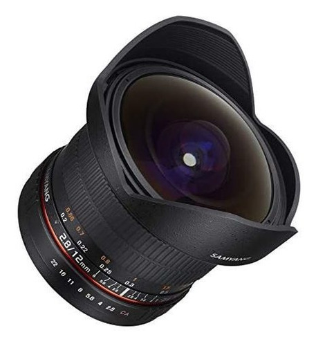 Lente Samyang 12mm F2.8 Para Canon Eos Ef Dslr -negro Color Negro