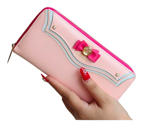 Cartera Bolsa Sailor Moon Con Monedero Serena Cute Rosa