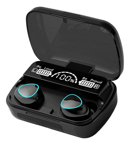 Fones de ouvido sem fio Bluetooth V5.1 M10 Powerbank 2000, cor: preto, cor da luz, branco