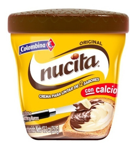 Crema Chocolate Nucita Esparcible Avellana Cacao Nueces 350g