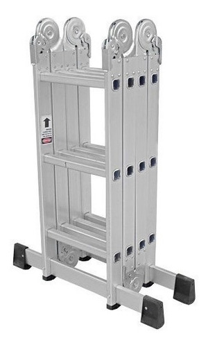 Imagen 5 de 10 de Escalera Multifuncion Aluminio 4x4 Articulada 16 Esca Cuotas