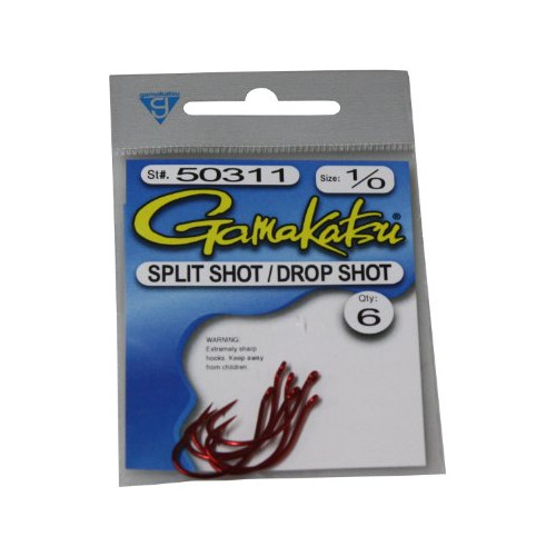 Gancho De Pesca Drop Shot/split Shot, Paquete De 6 (roj...