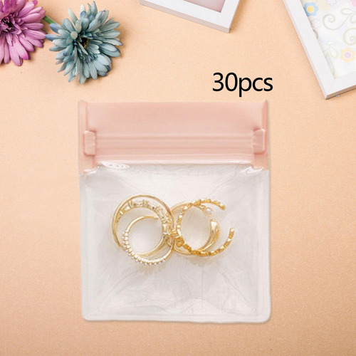 30 Bolsas De Almacenamiento De Joyas, Transparentes, Sg