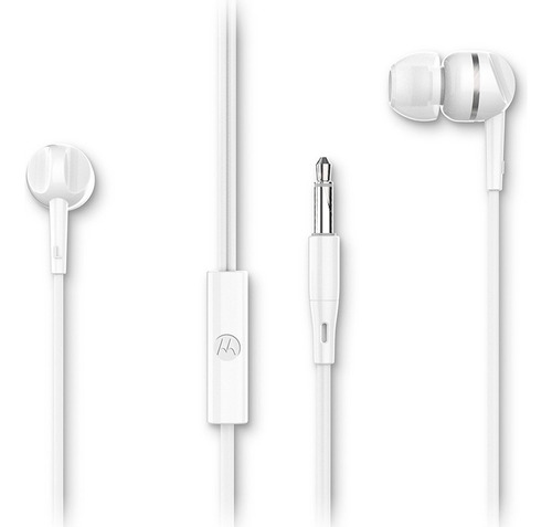 Auriculares Motorola Earbuds 105, con micrófono, color blanco