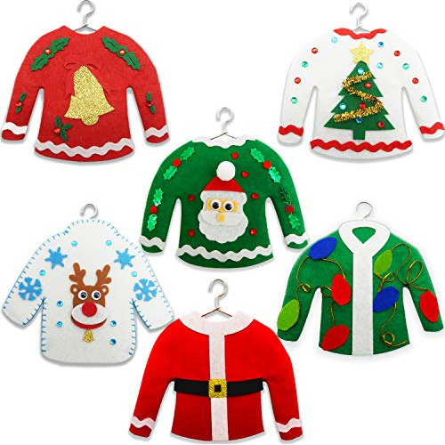 Diy Ugly Sweater Adornos Árboles De Navidad, Holiday C...