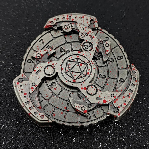 2024 Shadow Roulette Dice Spinner Para Juego De Dados Dnd, D