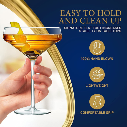Copas De Martini 6 Juegos De Cristal Nutrichef Ncglmt68