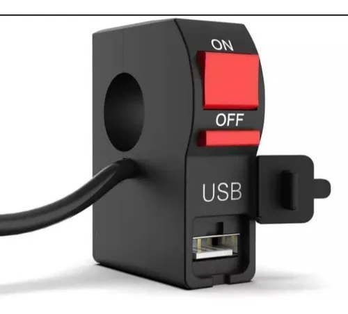 comprar Cargador Puerto Usb Para Motos 5v 2a  Interruptor Auxilia