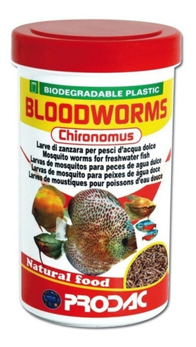 Imagen 1 de 1 de Alimento Prodac Peces Bloodworms Larva De Mosquito 7gr Betta