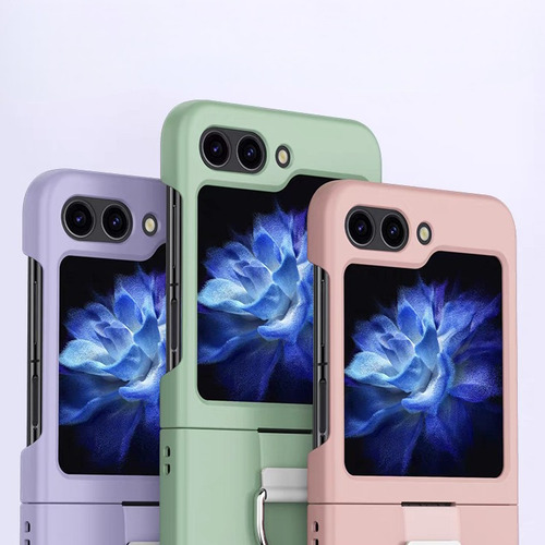 Funda Rigida Color Con Anillo Para Samsung Galaxy Z Flip 4 5