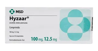 Hyzaar Losartán 100 Mg Con 30 Tabletas Recubiertas
