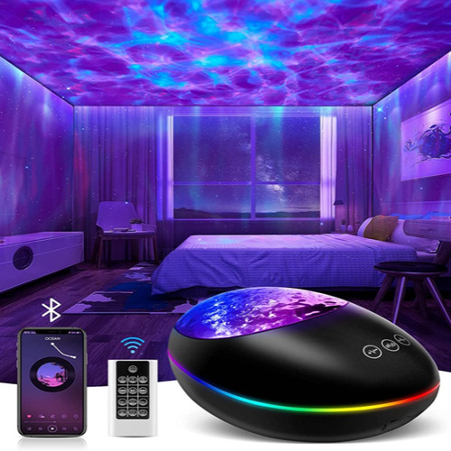 Galaxy Projector Ocean Wave Proyector Luz Teledirigido A