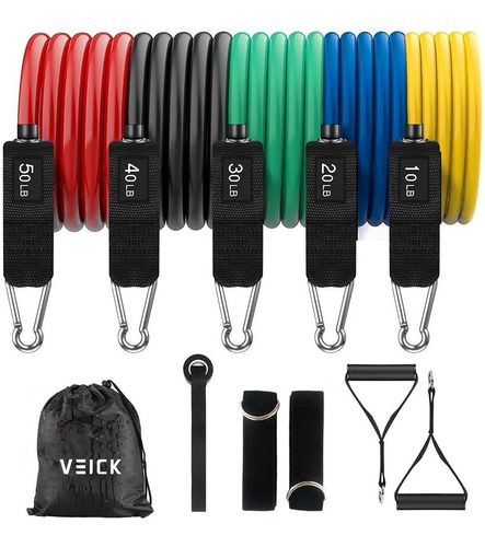 Kit De 5 Bandas De Resistencia Para Entrenamiento Fitness  