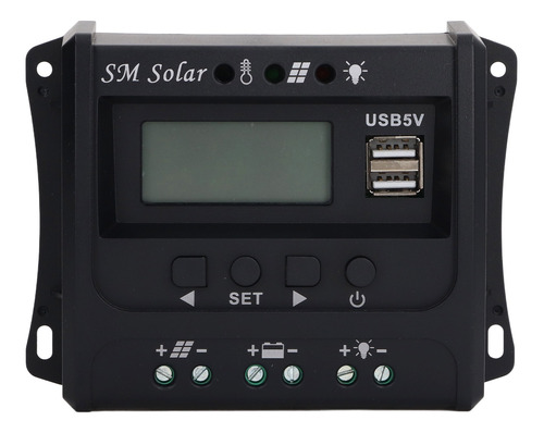 Controlador De Panel Solar De 12 V, Carga Inteligente Pwm De
