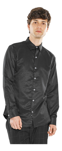 Camisa Manga Larga Slim C&a De Hombre