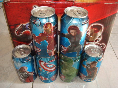 6 Latas Coleccionables Avengers Dr. Pepper Precio X C/u