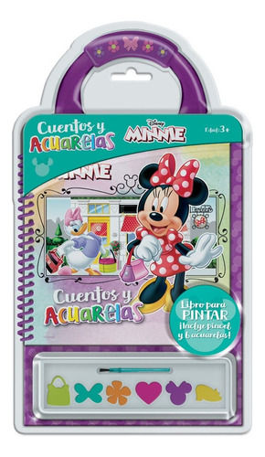 Libro Para Colorear Cuentos Y Acuarelas Minnie Mouse