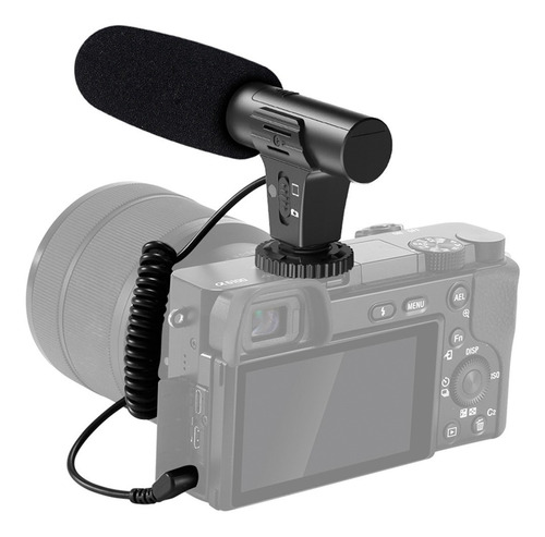 Microfone Direcional Shotgun Dslr Camera Canon Rode Nikon