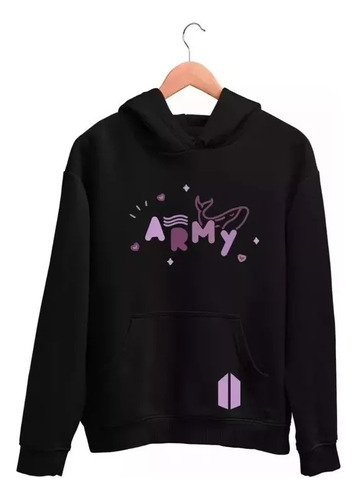 Buzo Canguro Bts Army Ballena Purple Kpop