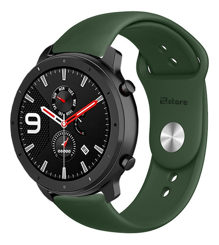 Correa Compatible Con Amazfit Gtr 47mm Verde Militar 22m