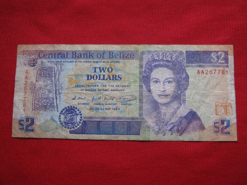 Belice 2 Dólares 1990