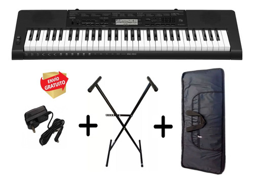 Imagen 6 de 10 de Teclado Casio Ctk3500 5 Octavas Sensitivo + Soporte + Funda