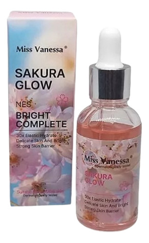Serum Facial Sakura Glow Miss Vanessa Brillo Extracto Sakura Sensible Día/noche