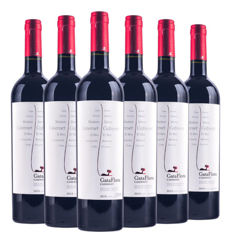 Vino Gata Flora Cabernet Caja X 6. Vasija Secreta