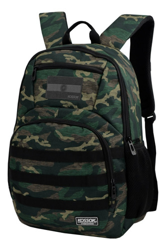 Mochila Kossok Exos Reforzada Camuflada Espaldar Air Confort