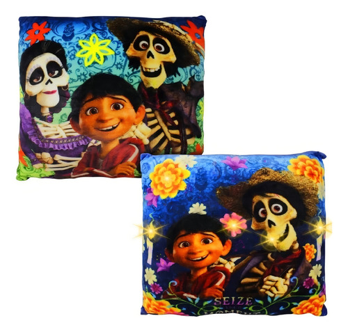 Cojin Decorativo Luminoso Led Prividencia Disney Personajes Color Coco Altar