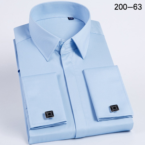 Camisa Con Mancuernillas Para Hombre Con Botones Ocultos, Ca