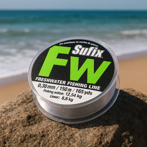Linea De Monofilamento Sufix Fw Mono 300 Mts De 40 Lbs .50 Mm