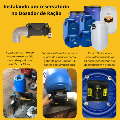 Alimentador Automatico Para Camarão Com Timer Wifi Externo
