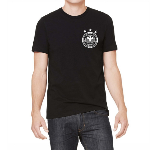 Remera Negra Alemania Mundial Qatar Algodón Hombre Mujer