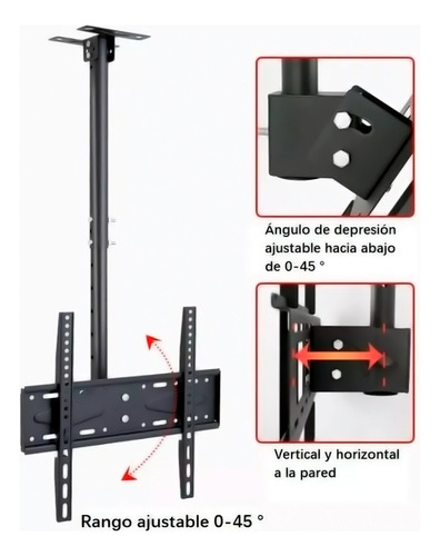 Soporte Tv Smart Tv Monitor 32 A 75 Giratorio Inclinable
