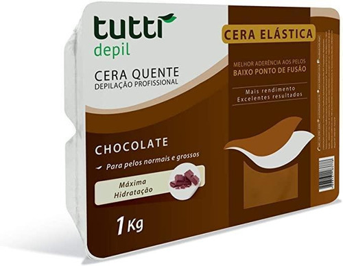 Tutti Cera Depilatória Elástica Kit Com 2 Unid Chocolate 1kg