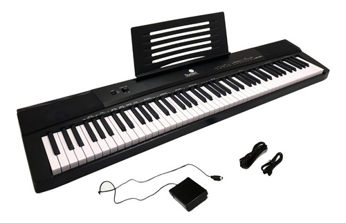 Teclado Organo Piano Digital 88 Teclas Sensitivo + Pedal