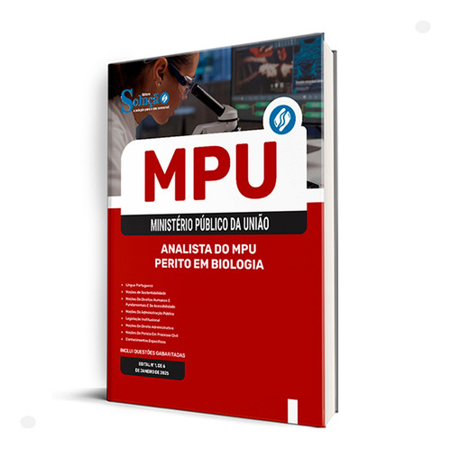 Apostila Mpu Analista Do Mpu Perito Em Biologia, De Professores Especilizados., Vol. Único. Editorial Editora Solução, Capa Mole, Edição Oficial Em Português, 2025