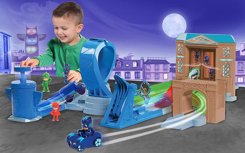 Imagem 6 de 9 de Pj Masks Pistas De Rivais Com Veiculo Menino Gato Dtc 4667