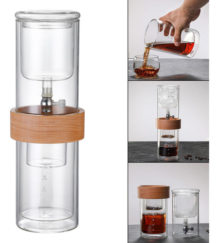 Cafetera De Goteo De Hielo De Vidrio, Tetera Para Té Y