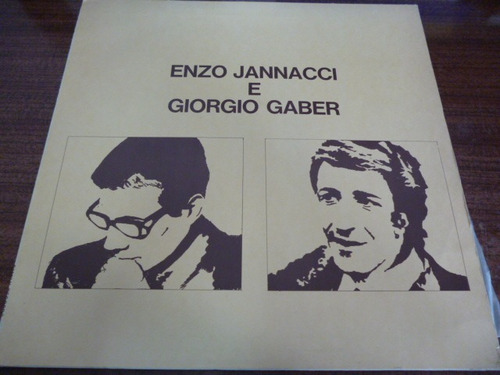 Enzo Jannacci Giorgio Gaber Vinilo Italiano Excelente