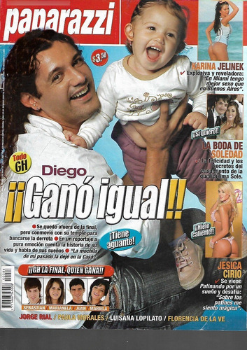 Revista Paparazzi Mayo 2007 Diego Leonardi Luisana Lopilato