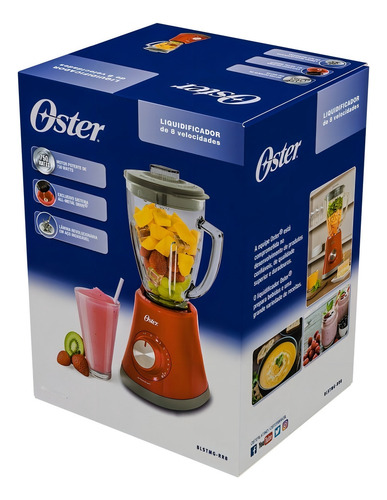 Liquidificador Super Chef 750w Vermelho Oster Copo Vidro220v Vermelho