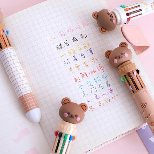 Aa Canetas De Urso Coloridas De Alta Qualidade, Pacote Com 4
