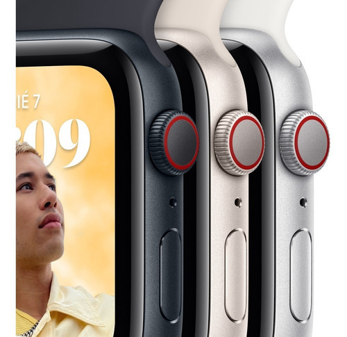 Imagen 3 de 8 de Apple Watch Se (40mm, Gps + Cellular) Color de la caja Azul oscuro Color de la correa Azul oscuro Color del bisel Azul oscuro