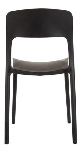 Imagen 5 de 7 de Pack De 4 Sillas De Comedor Nina Apilable Reforzada Color De La Estructura De La Silla Negro